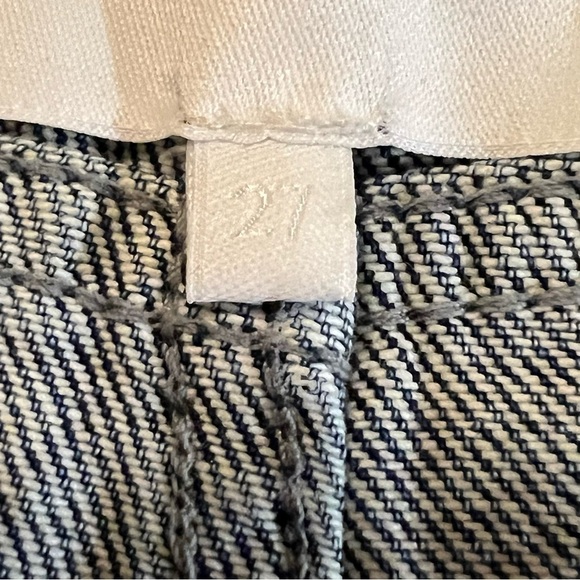 Crossover Waist Fringe Hem High Rise Denim Jean Cutoff Shorts 27 - Picture 13 of 14